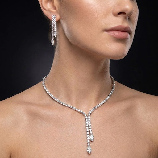 Set Crystal Line Argento 925