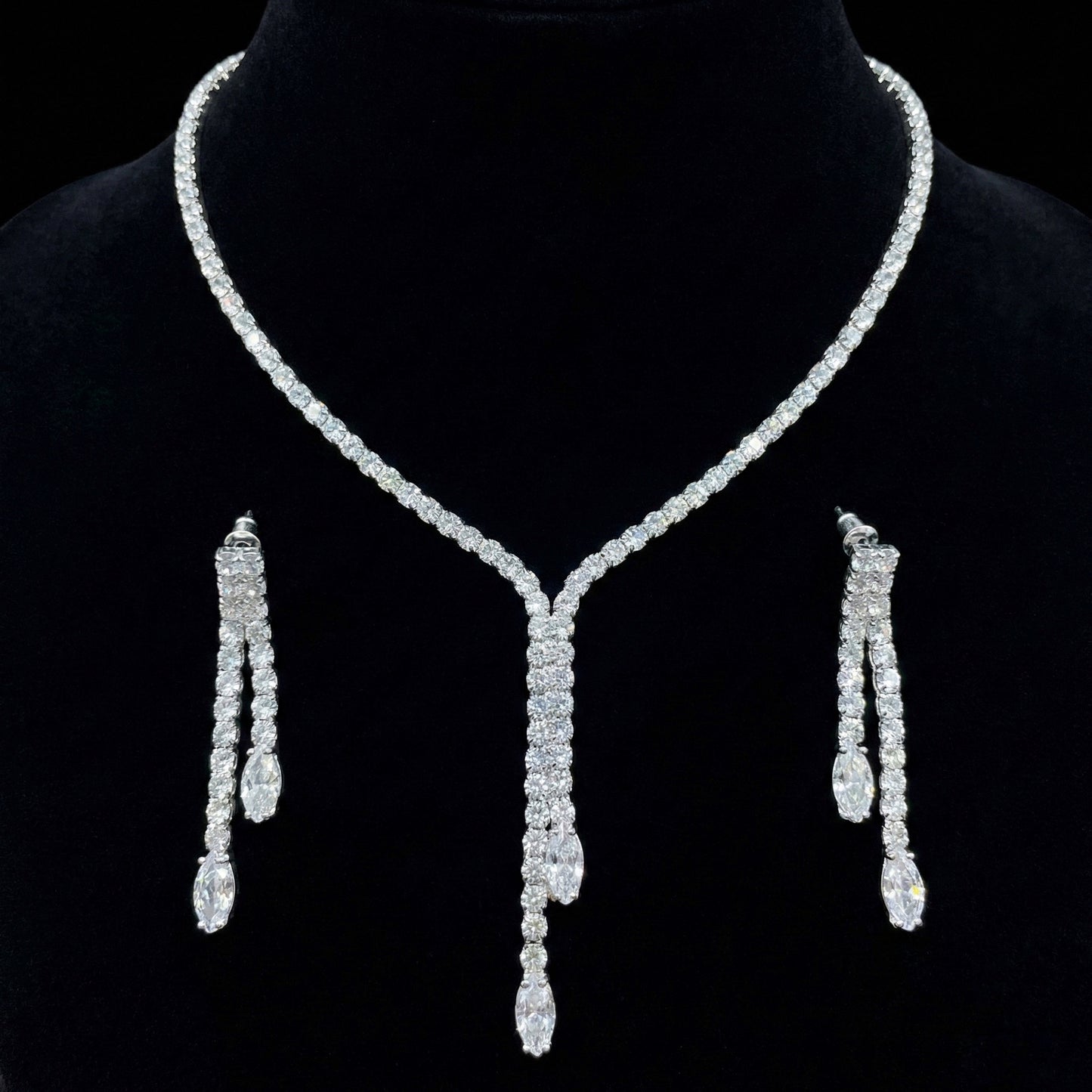 Set Crystal Line Argento 925