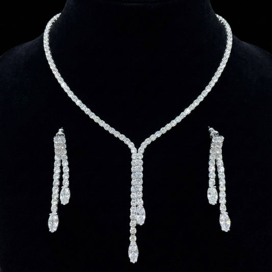 Set Crystal Line Argento 925