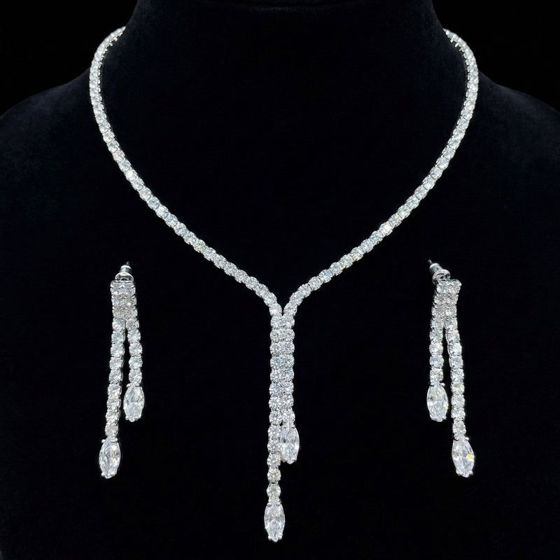 Set Crystal Line Argento 925